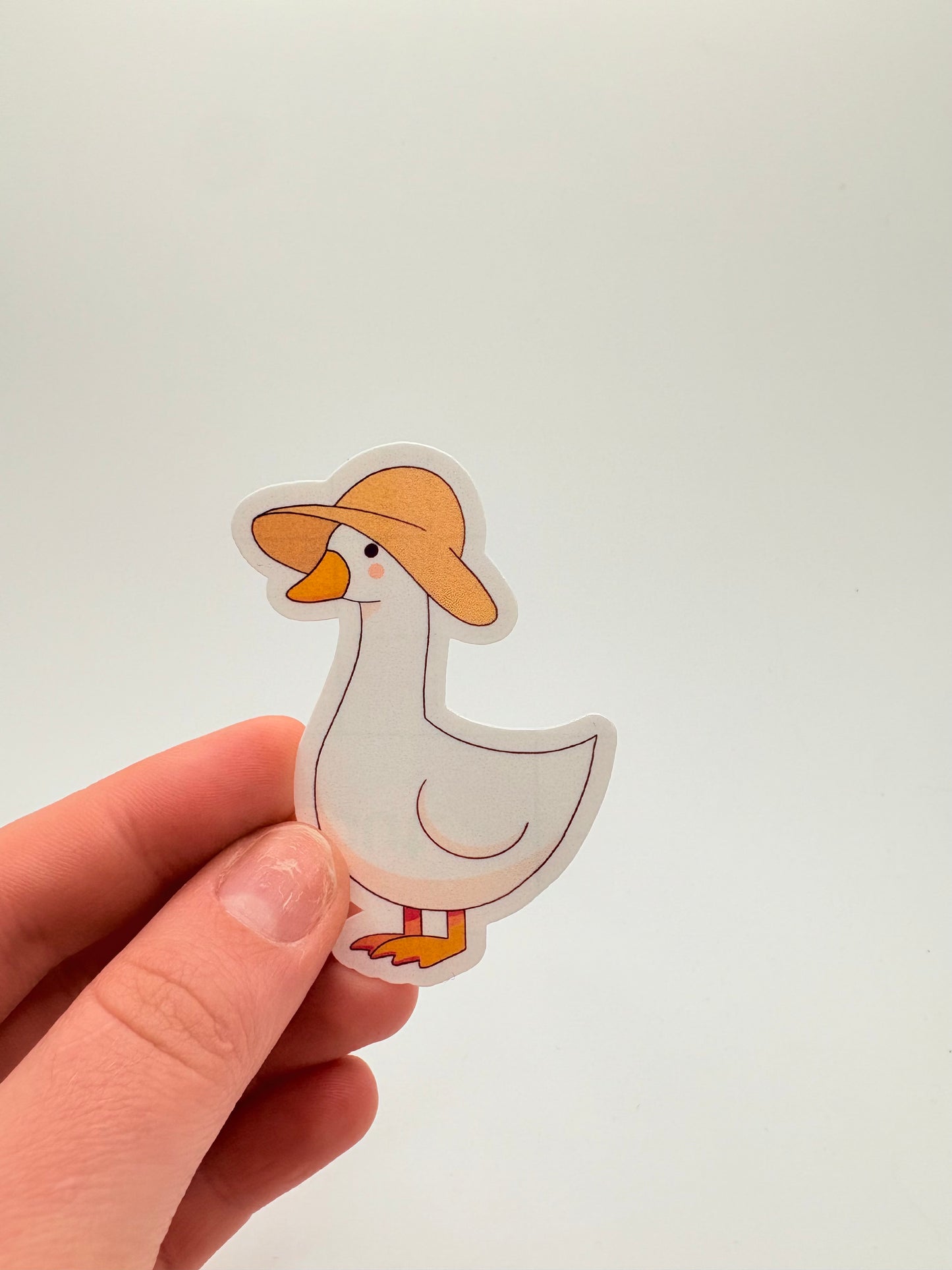 Straw Hat Silly Goose - Sticker