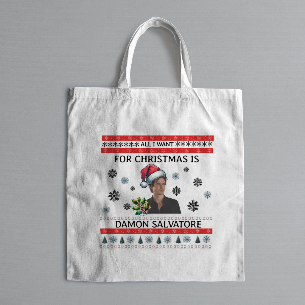 Damon Salvatore Christmas Tote Bag