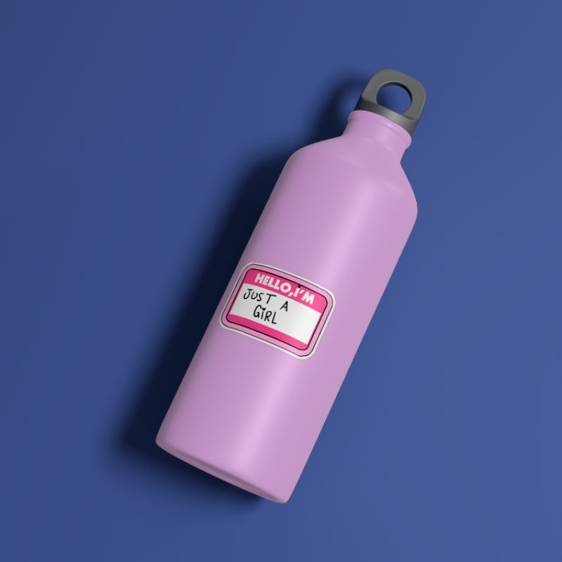 Weatherproof 'Hello, My Name Is' Sticker - Pink Name Tag