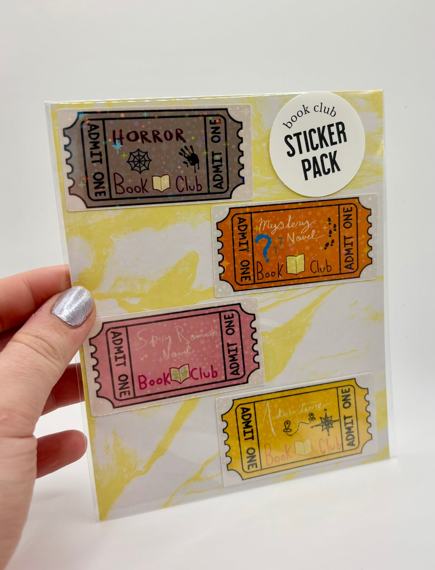 Book Club Admit One Sticker Pack