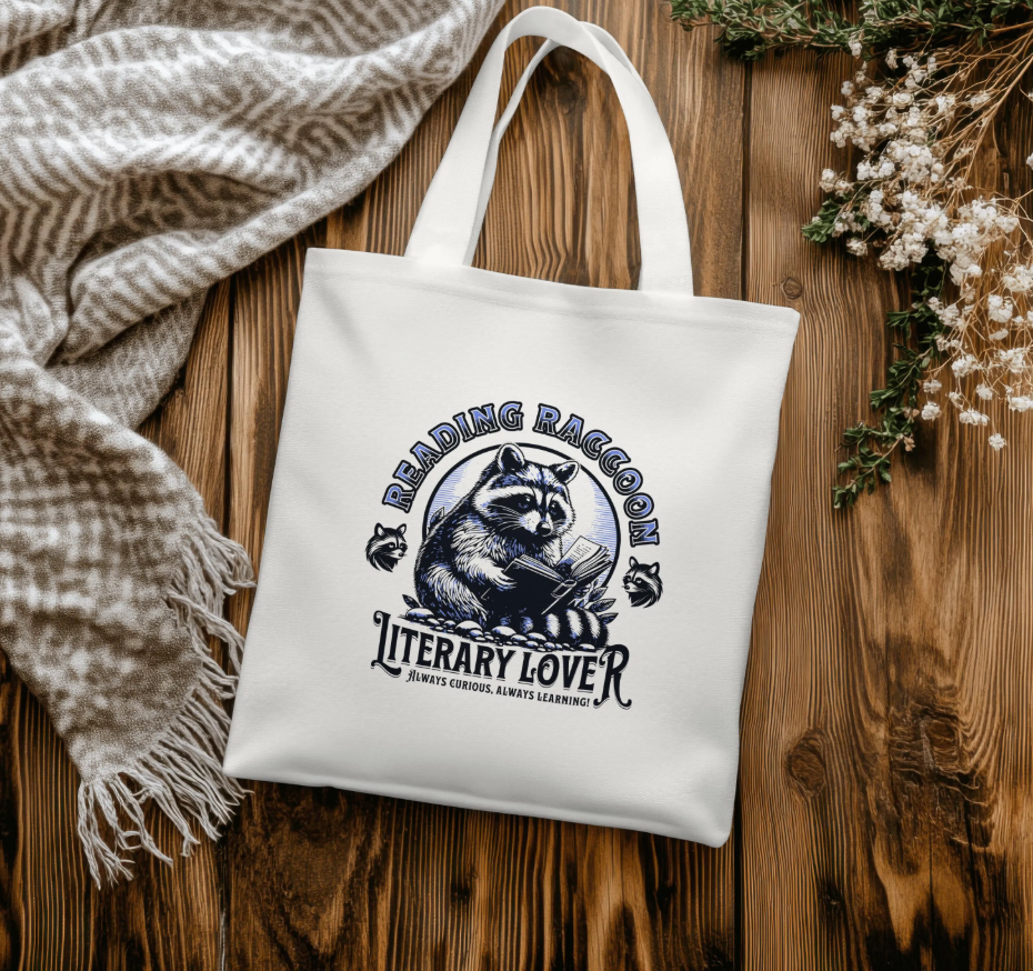 Reading Raccoon - Tote Bag