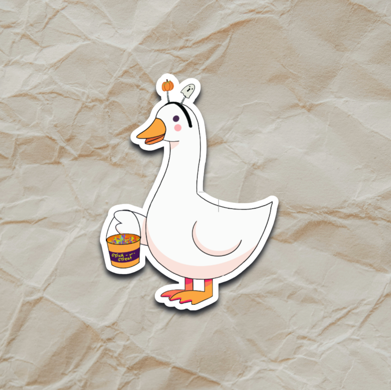 Trick or Treat Silly Goose - Sticker