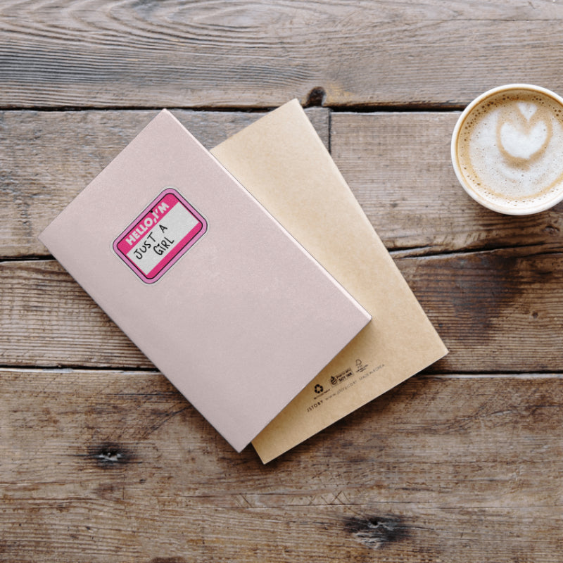 Weatherproof 'Hello, My Name Is' Sticker - Pink Name Tag