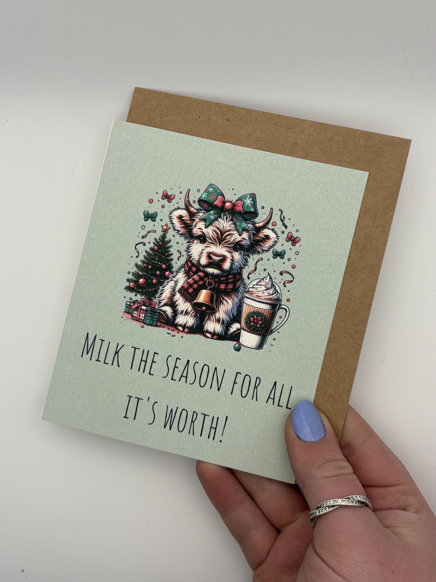 Milk the Season for All It’s Worth! - Adorable Holiday Greeting Card