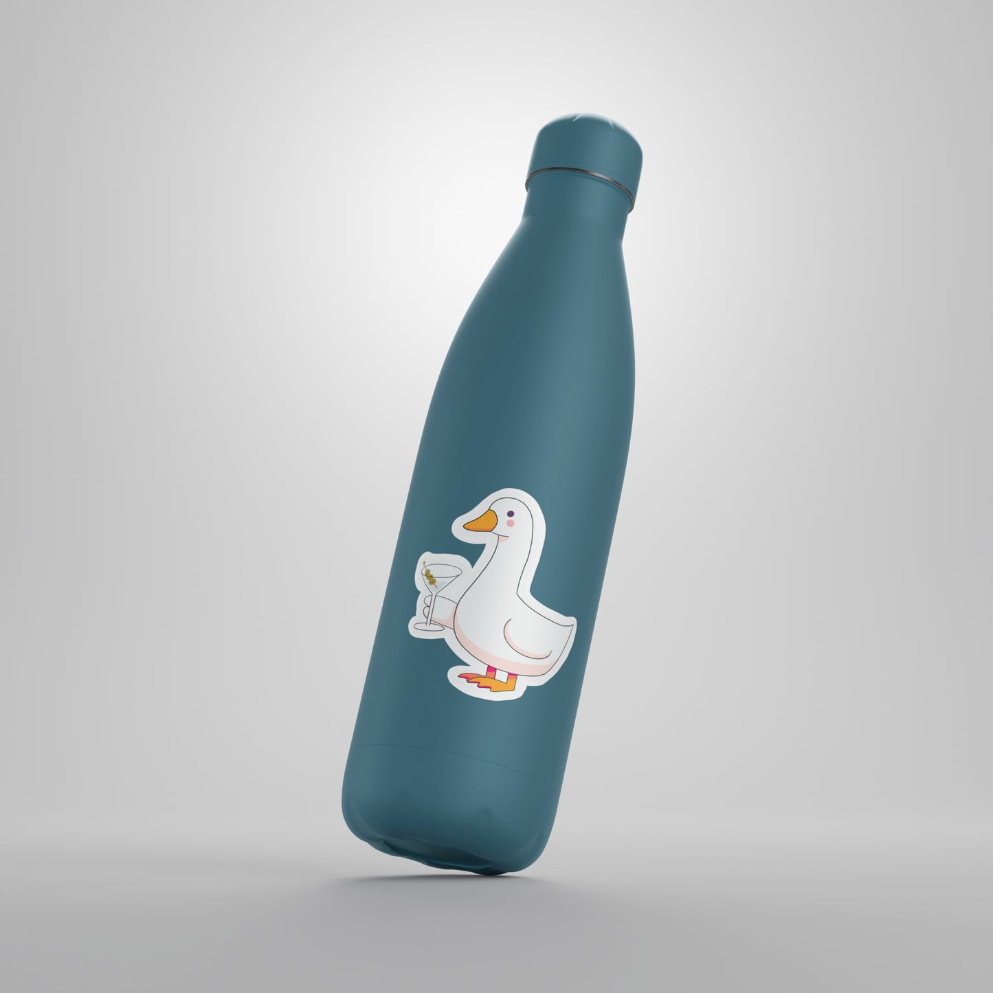 Silly Goose with a Martini - Sticker