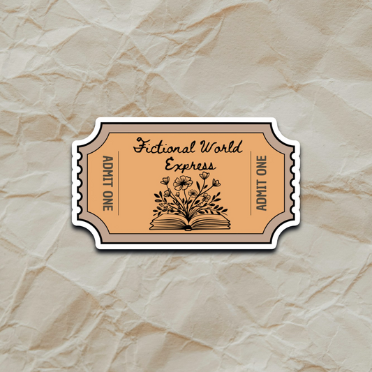 Fictional World Express Admit One - Sticker