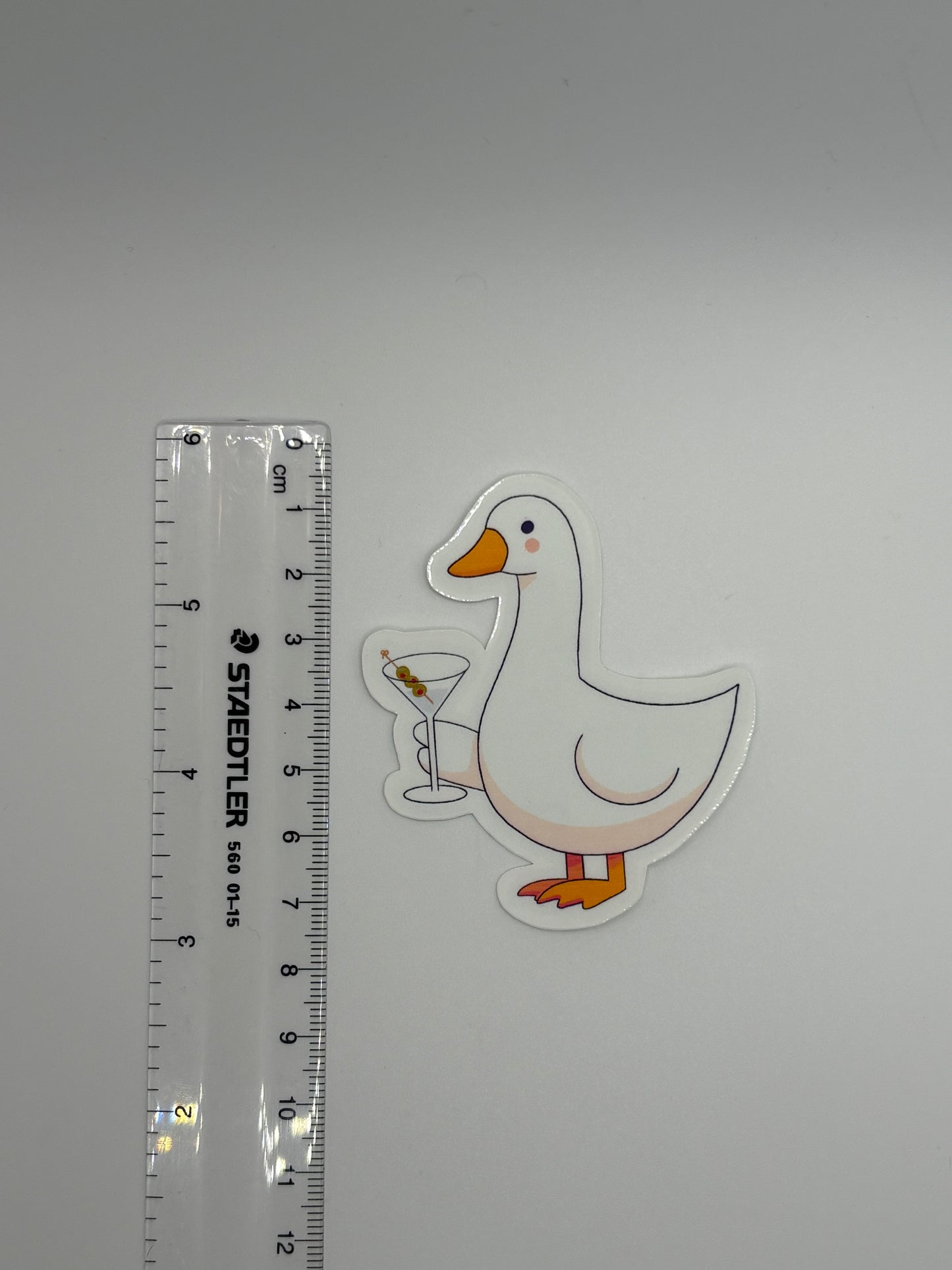 Silly Goose with a Martini - Sticker