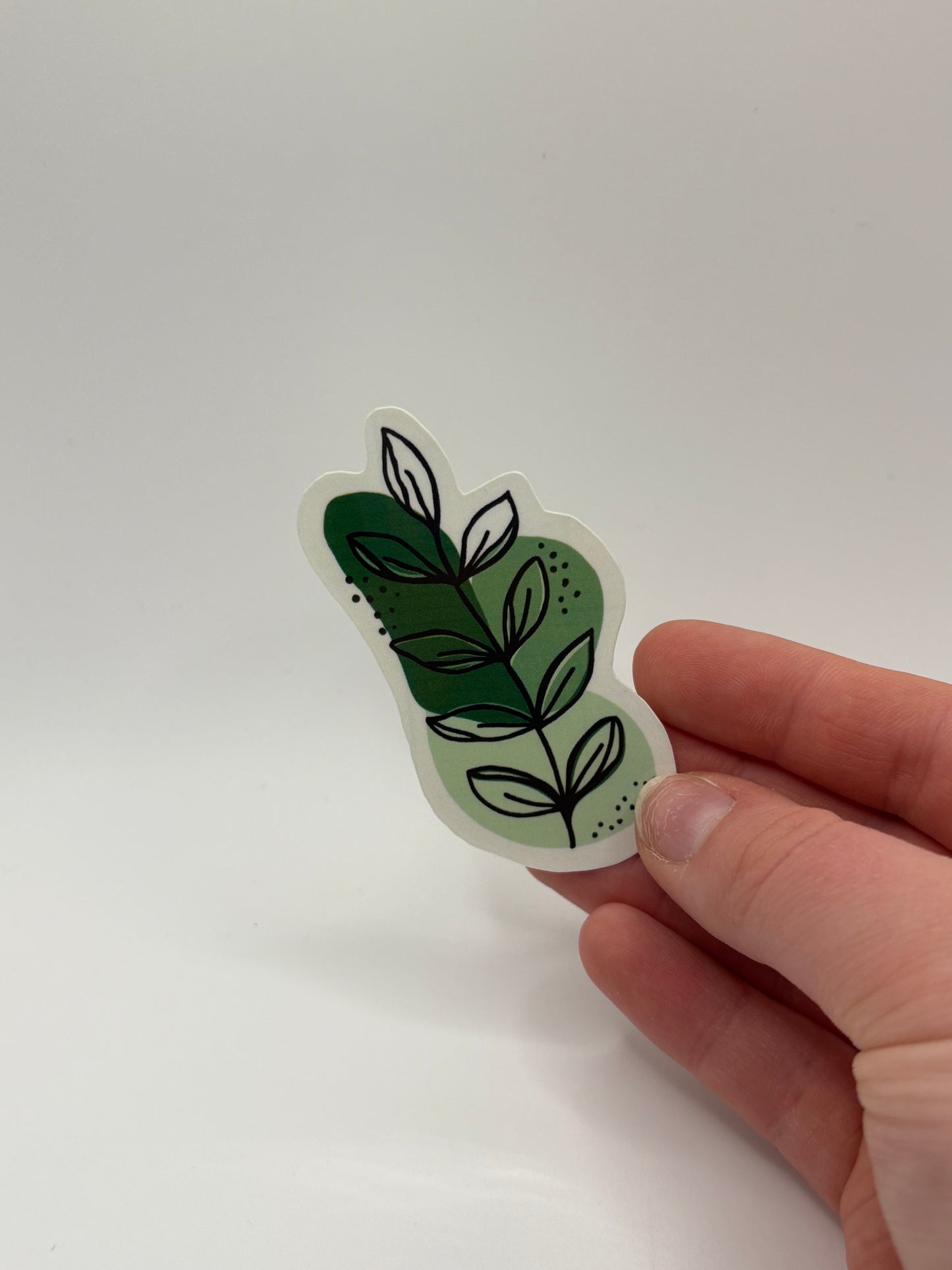 Abstract Green Plant - Sticker