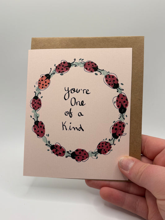 One of a Kind Ladybug - Greeting Card