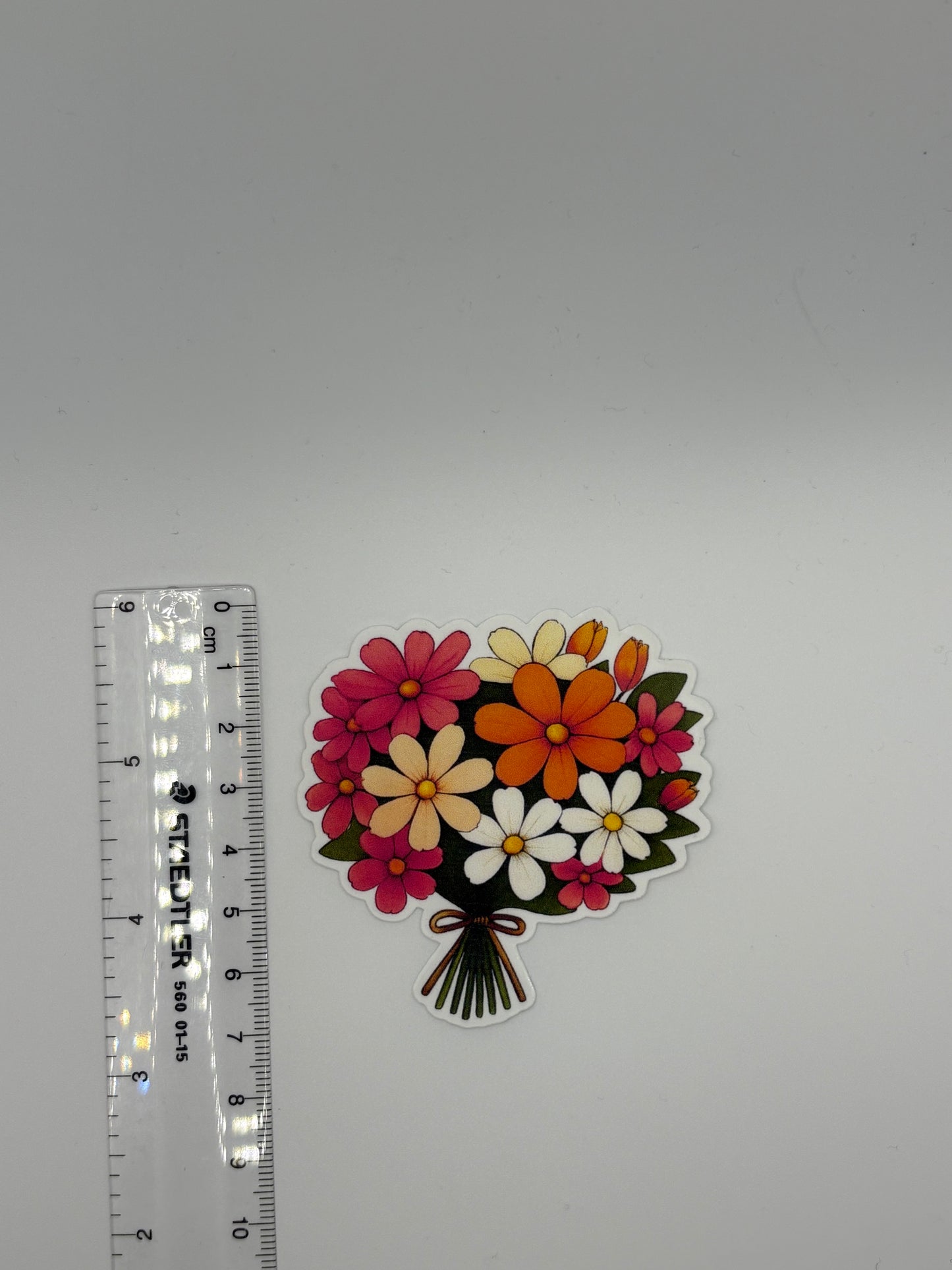Subtle Lesbian Pride Flower Bouquet Sticker | Weatherproof Sticker