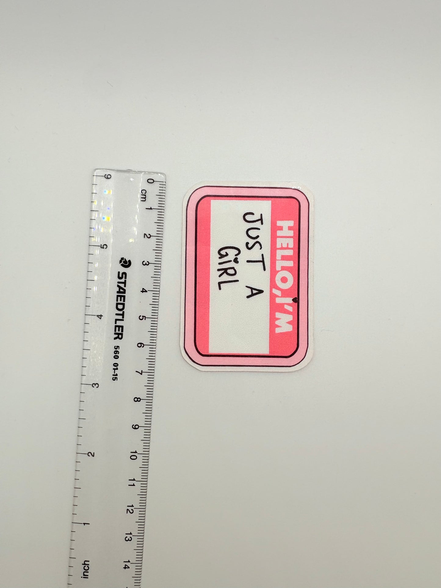 Weatherproof 'Hello, My Name Is' Sticker - Pink Name Tag