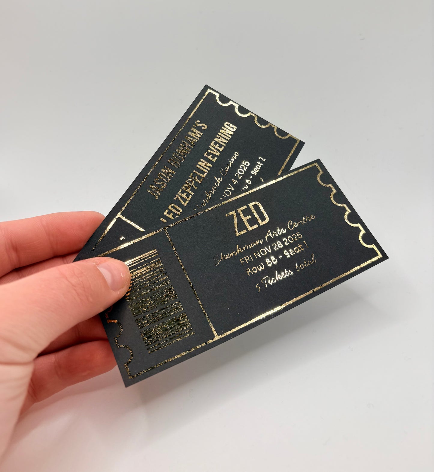 Custom Foiled Tickets – Personalized Keepsake Tickets for Special Events