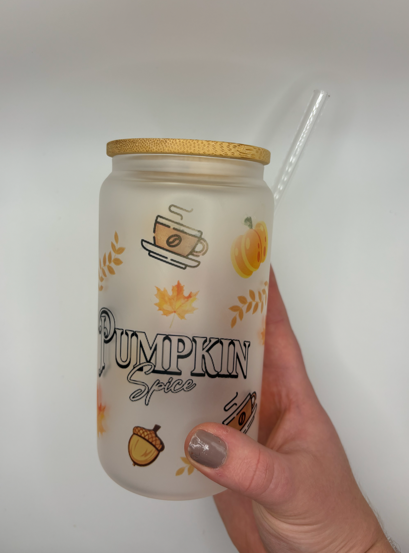 Pumpkin Spice Glass Jar