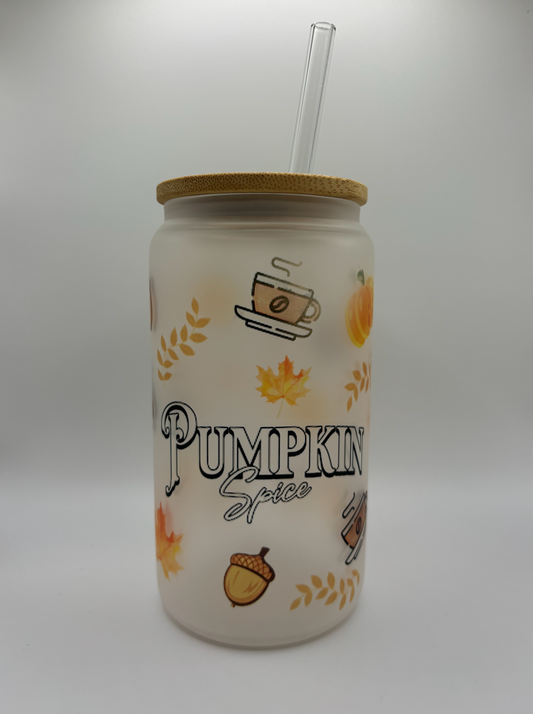 Pumpkin Spice Glass Jar