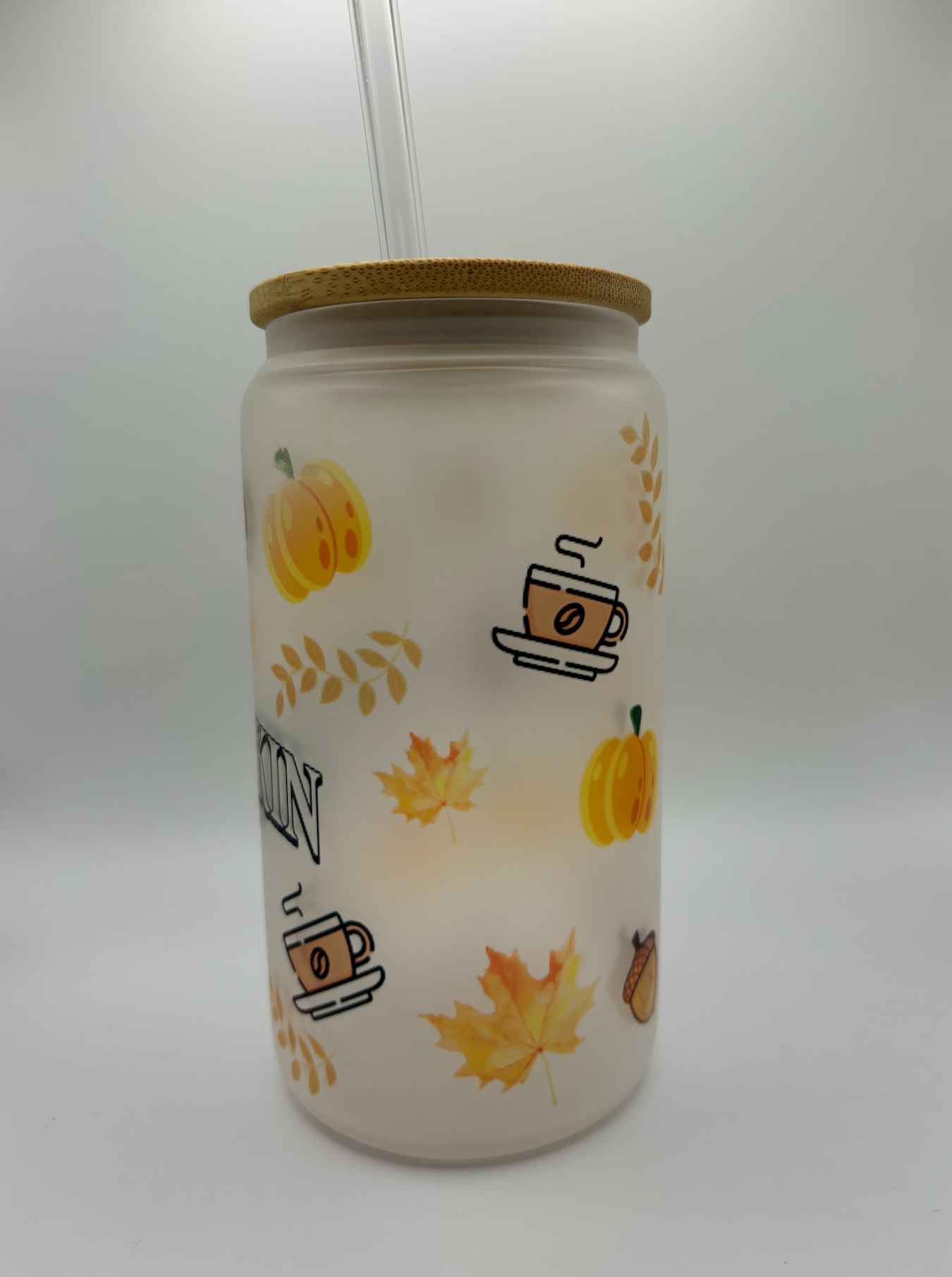 Pumpkin Spice Glass Jar