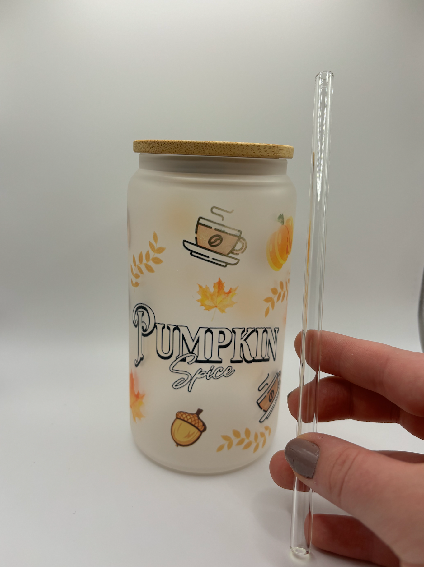 Pumpkin Spice Glass Jar