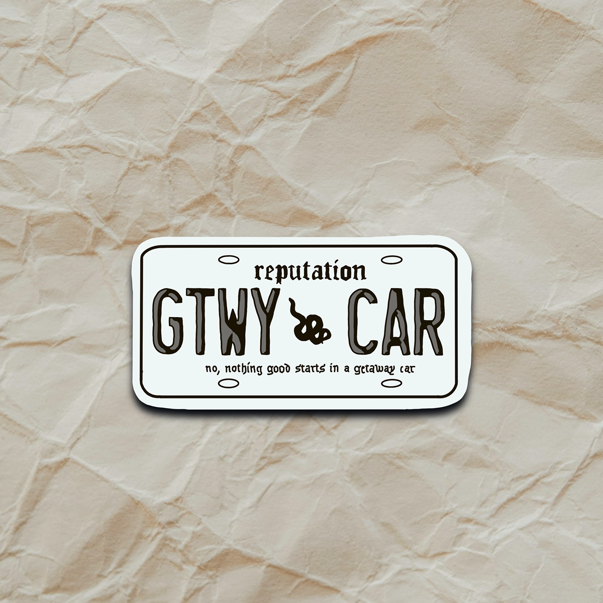 GTWY CAR License Plate - Sticker