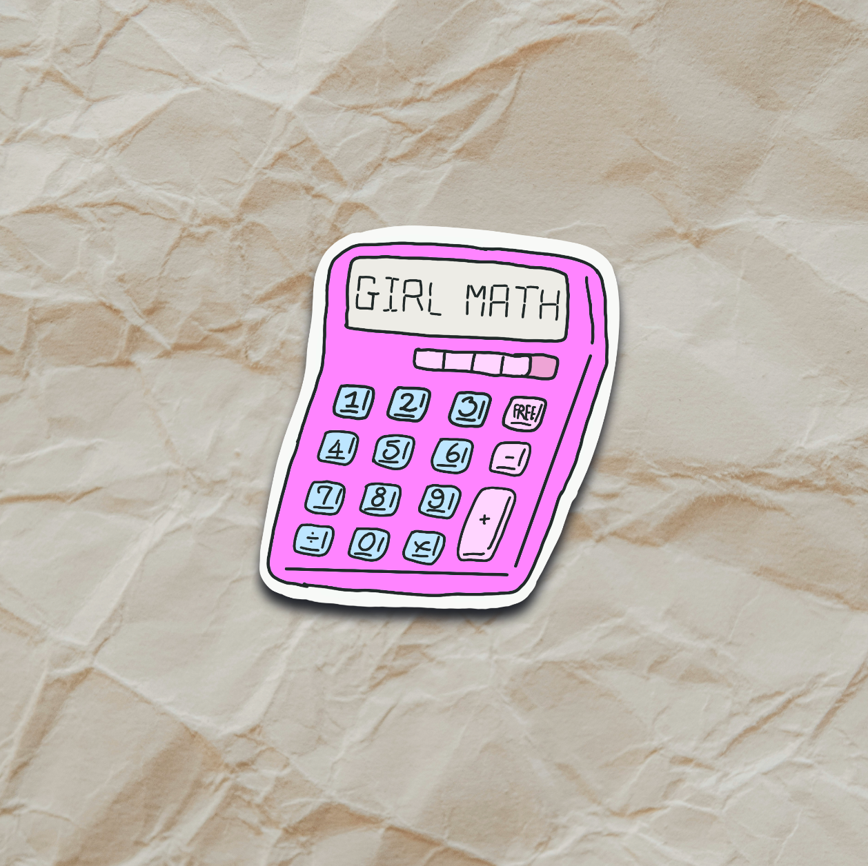 Girl Math Calculator - Sticker
